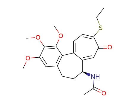 Molecular Structure of 55511-34-7 (N-[10-(ethylsulfanyl)-1,2,3-trimethoxy-9-oxo-5,6,7,9-tetrahydrobenzo[a]heptalen-7-yl]acetamide)