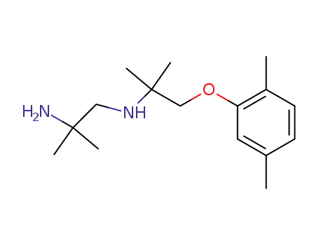 Molecular Structure of 859051-86-8 (<i>N</i><sup>2</sup>-[2-(2,5-dimethyl-phenoxy)-1,1-dimethyl-ethyl]-1,1-dimethyl-ethanediyldiamine)