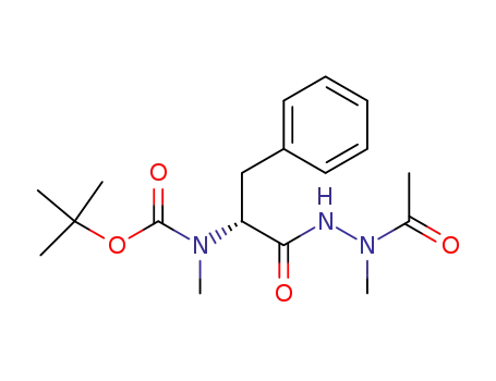 Molecular Structure of 1027950-57-7 ([2-(<i>N</i>'-acetyl-<i>N</i>'-methyl-hydrazino)-1-benzyl-2-oxo-ethyl]-methyl-carbamic acid <i>tert</i>-butyl ester)