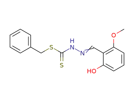 Hydrazinecarbodithioic acid, [(2-hydroxy-6-methoxyphenyl)methylene]-,
phenylmethyl ester