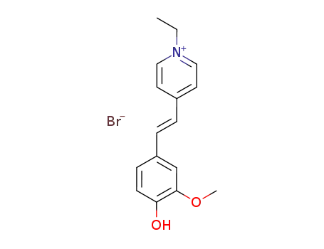 Molecular Structure of 6266-18-8 (1-ethyl-4-[2-(4-hydroxy-3-methoxyphenyl)ethenyl]pyridinium)