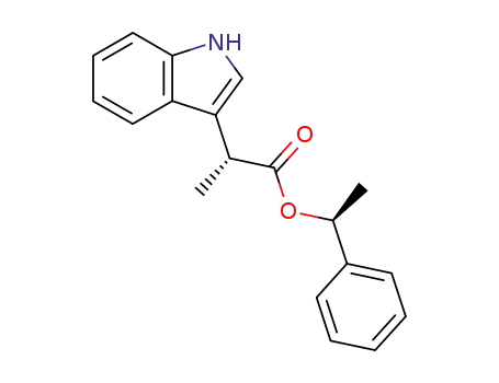 Molecular Structure of 338744-40-4 ((R)-1-phenylethyl (-)-2-(3-indolyl)propionate)