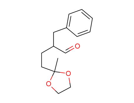 2-benzyl-4-(2-methyl-1,3-dioxolan-2-yl)butanal