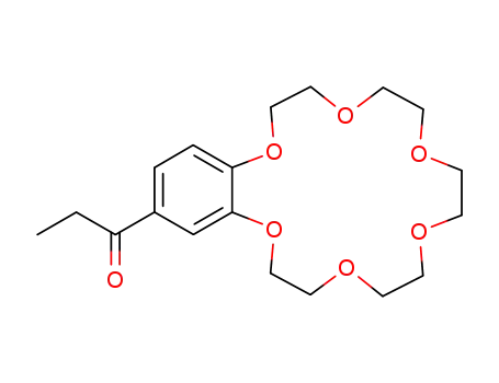 Molecular Structure of 89995-31-3 (1-(2,3,5,6,8,9,11,12,14,15-decahydro-1,4,7,10,13,16-benzohexaoxacyclooctadecin-18-yl)-1-propanone)