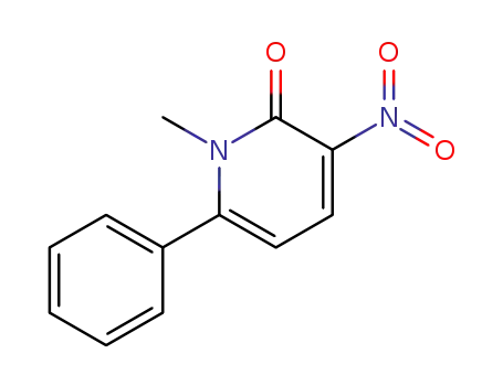 Molecular Structure of 66336-01-4 (1-methyl-3-nitro-6-phenylpyridin-2(1H)-one)