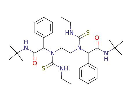 N,N'-bis-[(α-phenyl-α-t-butylaminocarbonyl)methyl]-N,N'-bis(ethylaminothiocarbonyl)ethylenediamine