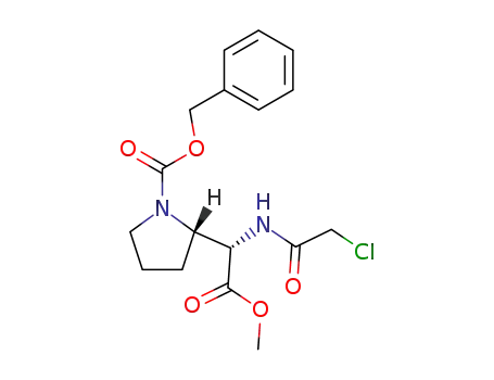 methyl 1-carbobenzyloxy-2S-pyrrolidinyl-αS-(chloroacetylamino)acetate