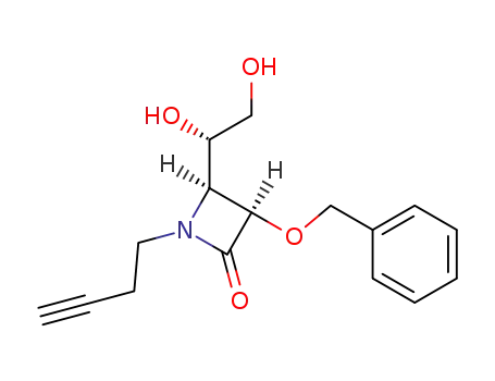 (3R,4S)-3-Benzyloxy-1-but-3-ynyl-4-((S)-1,2-dihydroxy-ethyl)-azetidin-2-one