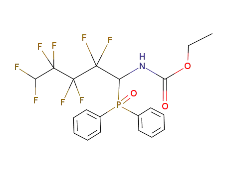 Molecular Structure of 173413-56-4 ([1-(diphenyl-phosphinoyl)-2,2,3,3,4,4,5,5-octafluoro-pentyl]-carbamic acid ethyl ester)