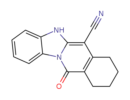 Molecular Structure of 163080-49-7 (11-oxo-5,7,8,9,10,11-hexahydrobenzo[4,5]imidazo[1,2-b]isoquinoline-6-carbonitrile)