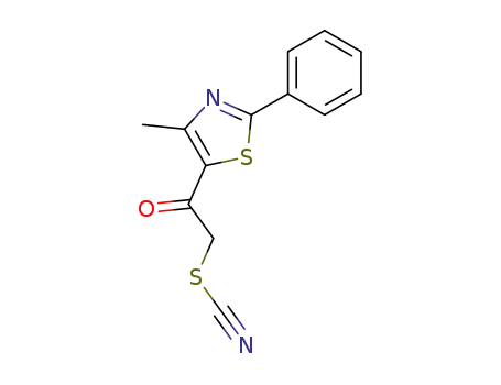 Molecular Structure of 130246-61-6 (2-phenyl-4-methyl-5-thiocyanatoacetylthiazole)