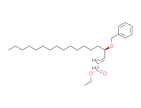 (2E,4R)-<1,2-<sup>13</sup>C>ethyl 4-benzyloxy-2-octadecenoate