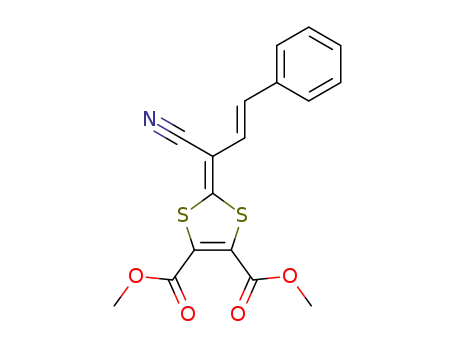 2-((E)-1-Cyano-3-phenyl-allylidene)-[1,3]dithiole-4,5-dicarboxylic acid dimethyl ester