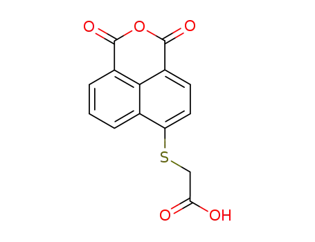 Molecular Structure of 847780-09-0 ((1,3-dioxo-1<i>H</i>,3<i>H</i>-benzo[<i>de</i>]isochromen-6-ylsulfanyl)-acetic acid)
