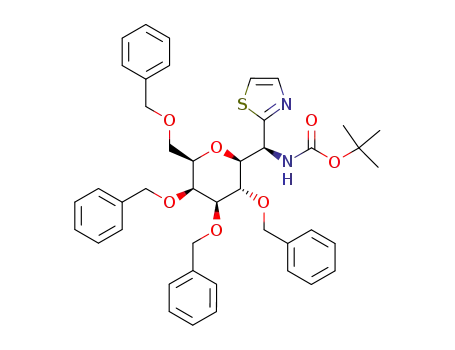 [(S)-Thiazol-2-yl-((2S,3S,4R,5S,6R)-3,4,5-tris-benzyloxy-6-benzyloxymethyl-tetrahydro-pyran-2-yl)-methyl]-carbamic acid tert-butyl ester
