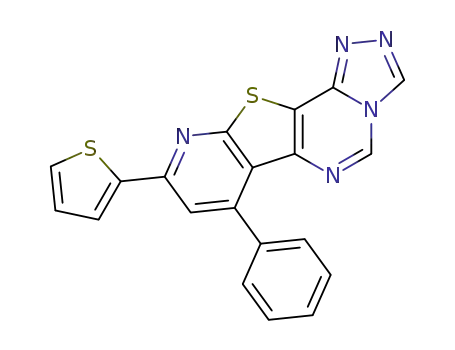 7-phenyl-9-(2-thienyl)-[1,2,4]triazolo[4'',3''-c]pyrido[3',2':4,5]thieno[2,3-c]pyrimidine
