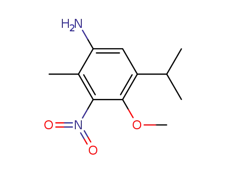 Molecular Structure of 852602-79-0 (5-isopropyl-4-methoxy-2-methyl-3-nitroaniline)