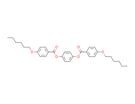 Molecular Structure of 1818-99-1 (Benzoic acid, 4-(hexyloxy)-, 1,4-phenylene ester)