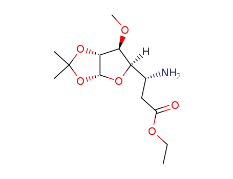 ethyl [5-amino-3-O-methyl-5,6-dideoxy-1,2-O-isopropylidene]-α-D-gluco-heptofuranuronate