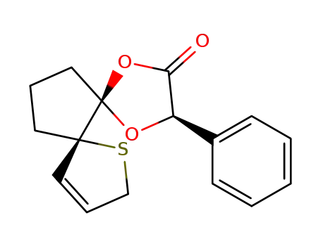Molecular Structure of 630059-96-0 (1,4-Dioxa-7-thiadispiro[4.0.4.3]tridec-9-en-2-one, 3-phenyl-,
(3R,5R,6S)-)