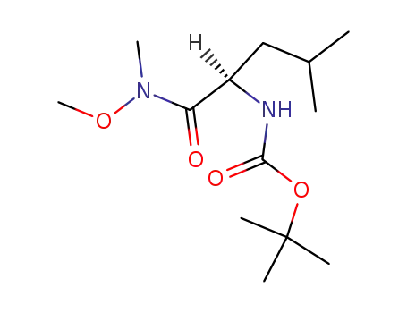 Molecular Structure of 129603-01-6 (N-Boc-D-leucine N'-methoxy-N'-methylamide)