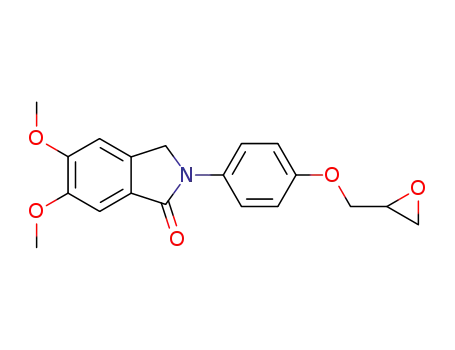 Molecular Structure of 862211-42-5 (N-[4-(2,3-epoxypropoxy)phenyl]-5,6-dimethoxy-1-oxo-isoindoline)