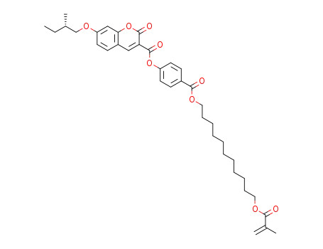 2H-1-Benzopyran-3-carboxylic acid, 7-[(2S)-2-methylbutoxy]-2-oxo-,
4-[[[11-[(2-methyl-1-oxo-2-propenyl)oxy]undecyl]oxy]carbonyl]phenyl
ester
