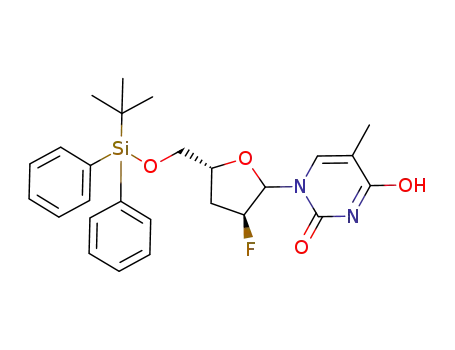 (L)-5’-O-(t-butyldiphenylsilyl)-2’,3’-dideoxy-2’-fluoro-thymidine