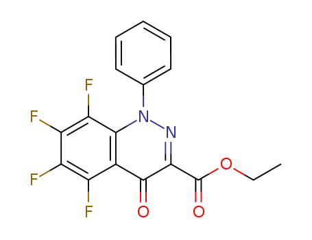 3-Cinnolinecarboxylic acid, 5,6,7,8-tetrafluoro-1,4-dihydro-4-oxo-1-phenyl-, ethyl ester