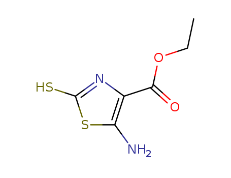 5-Amino-2-mercapto-thiazole-4-carboxylic acid ethyl ester