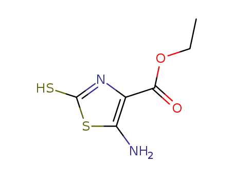 Molecular Structure of 52868-64-1 (4-Thiazolecarboxylicacid,5-amino-2,3-dihydro-2-thioxo-,ethylester(9CI))