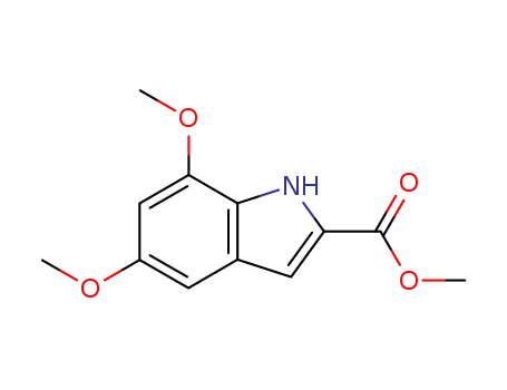 Molecular Structure of 27508-96-9 (5-methoxy-7-methoxyindole-2-carboxylic acid methyl ester)