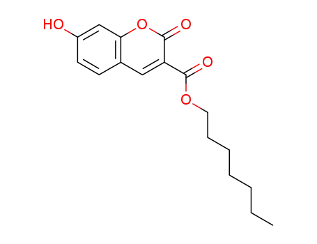 2H-1-Benzopyran-3-carboxylic acid, 7-hydroxy-2-oxo-, heptyl ester