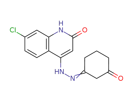 Molecular Structure of 920276-16-0 (1,3-Cyclohexanedione,
1-[2-(7-chloro-1,2-dihydro-2-oxo-4-quinolinyl)hydrazone])