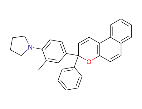 Pyrrolidine,
1-[2-methyl-4-(3-phenyl-3H-naphtho[2,1-b]pyran-3-yl)phenyl]-