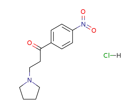 Molecular Structure of 6287-76-9 (1-(4-nitrophenyl)-3-(pyrrolidin-1-yl)propan-1-one hydrochloride (1:1))