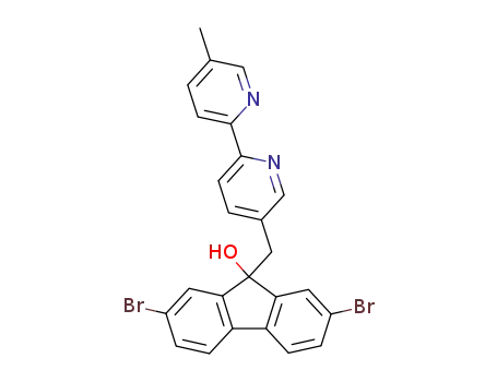 2,7-dibromo-9-hydroxy-9-(5'-methyl-2,2'-bipyridyl-5-methyl)fluorene
