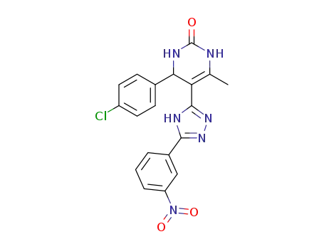 4-(4-chloro-phenyl)-6-methyl-5-[5-(3-nitro-phenyl)-4<i>H</i>-[1,2,4]triazol-3-yl]-3,4-dihydro-1<i>H</i>-pyrimidin-2-one