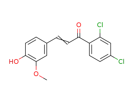 Molecular Structure of 562070-58-0 (2-Propen-1-one, 1-(2,4-dichlorophenyl)-3-(4-hydroxy-3-methoxyphenyl)-)