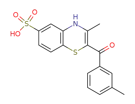 Molecular Structure of 519054-96-7 (4H-1,4-Benzothiazine-6-sulfonic acid, 3-methyl-2-(3-methylbenzoyl)-)