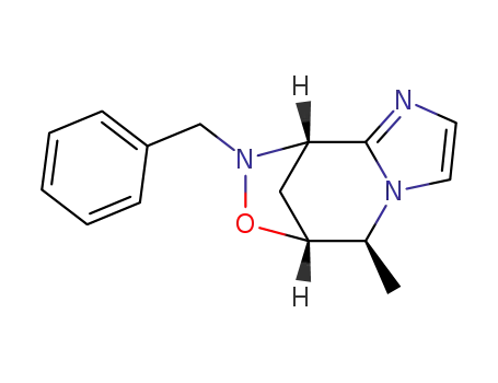 Molecular Structure of 807617-98-7 (6,9-Methanoimidazo[2,1-d][1,2,5]oxadiazepine,
5,6,8,9-tetrahydro-5-methyl-8-(phenylmethyl)-, (5S,6R,9S)-)