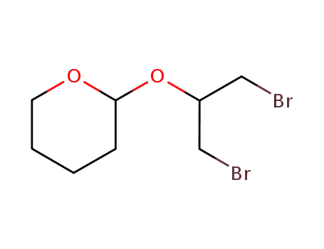Molecular Structure of 26562-22-1 (2-<2-Bromo-1-(bromomethyl)ethoxy>tetrahydropyran)