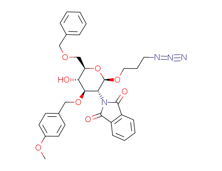 2-[(2R,3R,4R,5S,6R)-2-(3-Azido-propoxy)-6-benzyloxymethyl-5-hydroxy-4-(4-methoxy-benzyloxy)-tetrahydro-pyran-3-yl]-isoindole-1,3-dione