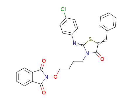 2-(4-{2-[(E)-4-Chloro-phenylimino]-4-oxo-5-[1-phenyl-meth-(Z)-ylidene]-thiazolidin-3-yl}-butoxy)-isoindole-1,3-dione