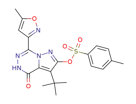 Pyrazolo[1,5-d][1,2,4]triazin-4(5H)-one,
3-(1,1-dimethylethyl)-7-(5-methyl-3-isoxazolyl)-2-[[(4-methylphenyl)sulfon
yl]oxy]-