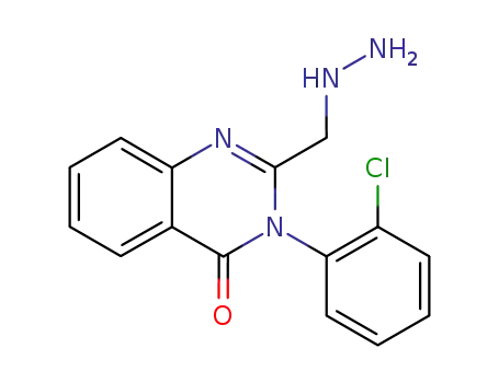 Molecular Structure of 514830-19-4 (4(3H)-Quinazolinone, 3-(2-chlorophenyl)-2-(hydrazinomethyl)-)