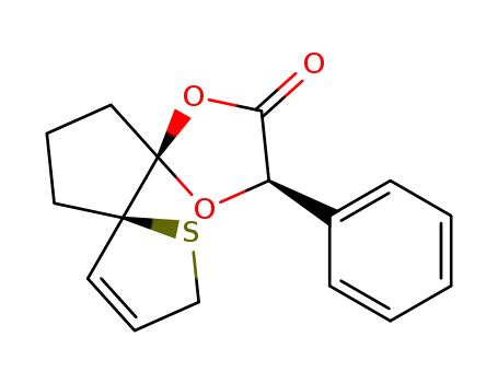 Molecular Structure of 630059-99-3 (1,4-Dioxa-7-thiadispiro[4.0.4.3]tridec-9-en-2-one, 3-phenyl-,
(3R,5R,6R)-)
