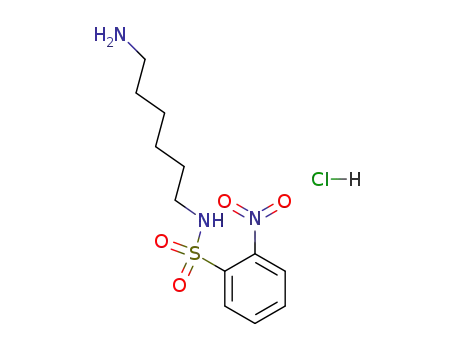 Molecular Structure of 95915-82-5 (1-AMINO-6-(2-NITROBENZENESULFONAMIDO)HEXANE HYDROCHLORIDE)