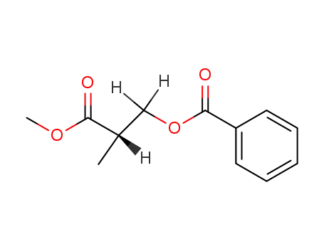 Molecular Structure of 63661-80-3 (Propanoic acid, 3-(benzoyloxy)-2-methyl-, methyl ester, (S)-)