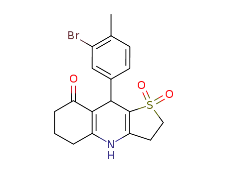 Thieno[3,2-b]quinolin-8(4H)-one,
9-(3-bromo-4-methylphenyl)-2,3,5,6,7,9-hexahydro-, 1,1-dioxide